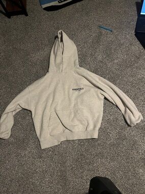 ESSENTIALS Men’s Cream Crewneck Hoodie